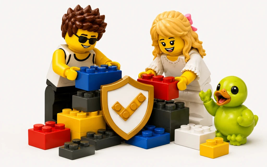 Díly LEGO® a symbol Fair Play